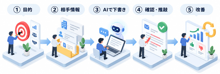 営業メールを作成する5ステップ